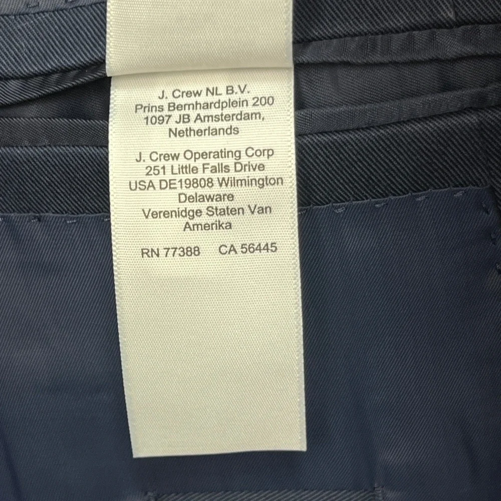 J.Crew Ludlow Blazer Mens 40S Navy Blue Duca Visconti Italian Cotton Sport Coat